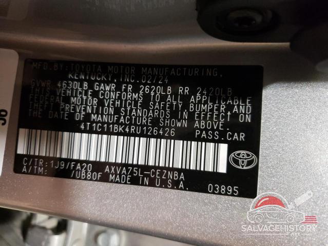 4T1C11BK4RU126426 2024 TOYOTA CAMRY photo no. 12