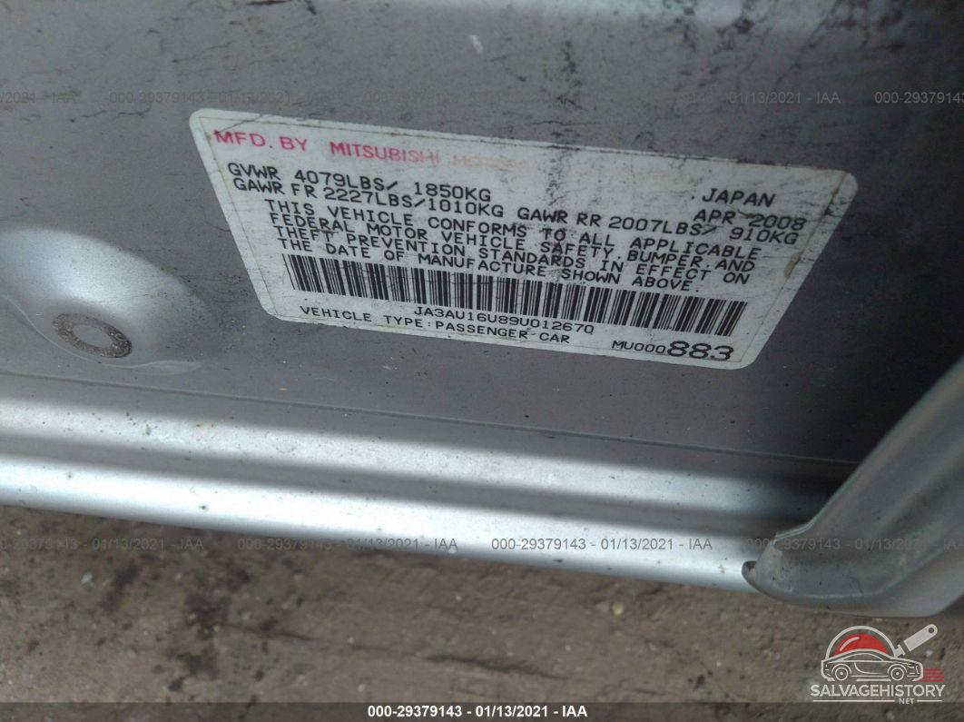 JA3AU16U89U012670 2009 MITSUBISHI LANCER photo no. 9