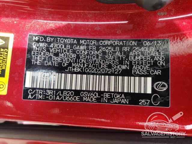 JTHBK1GG2D2072127 2013 LEXUS ES350 photo no. 13