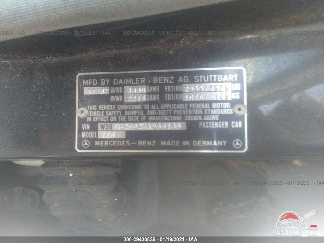 WDBCB25D2HA358185 1987 MERCEDES-BENZ 300 photo no. 9
