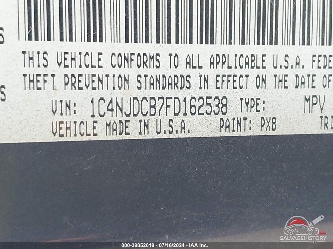 1C4NJDCB7FD162538 2015 JEEP COMPASS photo no. 9