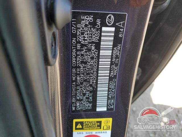 JTHKD5BHXB2037947 2011 LEXUS CT 200 photo no. 13