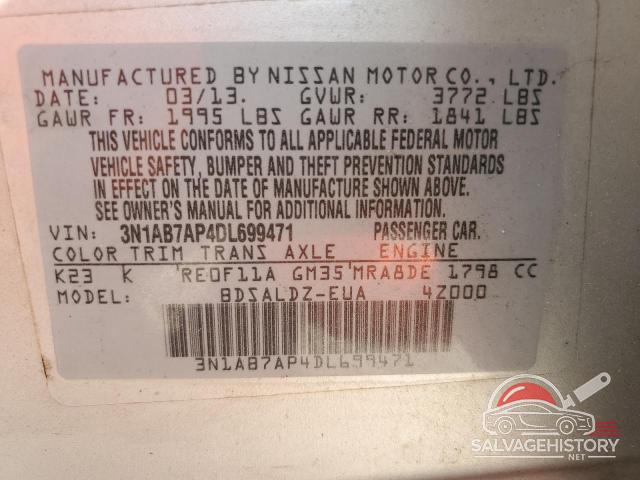 3N1AB7AP4DL699471 2013 NISSAN SENTRA photo no. 12