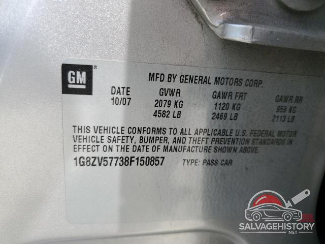 1G8ZV57738F150857 2008 SATURN AURA photo no. 12