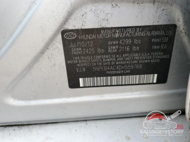 5NPEB4AC4DH559768 2013 HYUNDAI SONATA photo no. 12
