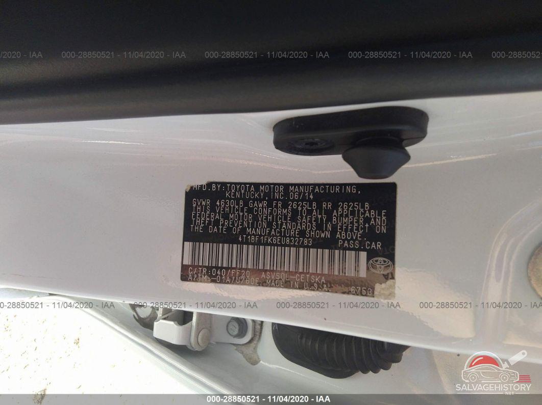 4T1BF1FK6EU832783 2014 TOYOTA CAMRY photo no. 9