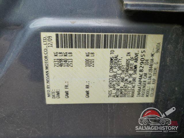 1N4AA5AP4AC829055 2010 NISSAN MAXIMA photo no. 12