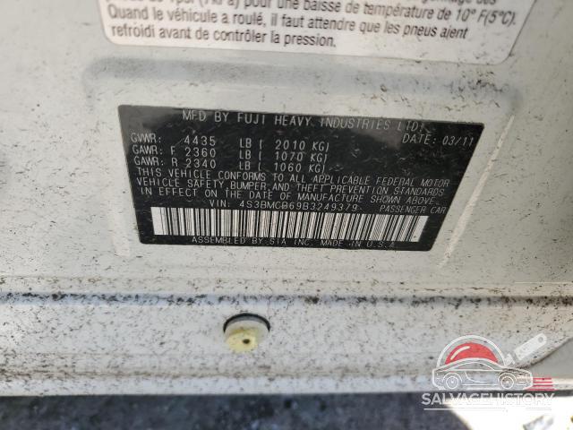 4S3BMCB69B3249379 2011 SUBARU LEGACY photo no. 12