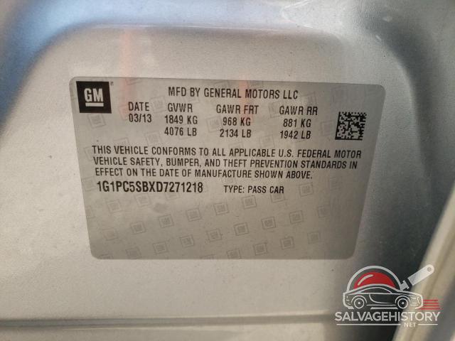 1G1PC5SBXD7271218 2013 CHEVROLET CRUZE photo no. 10