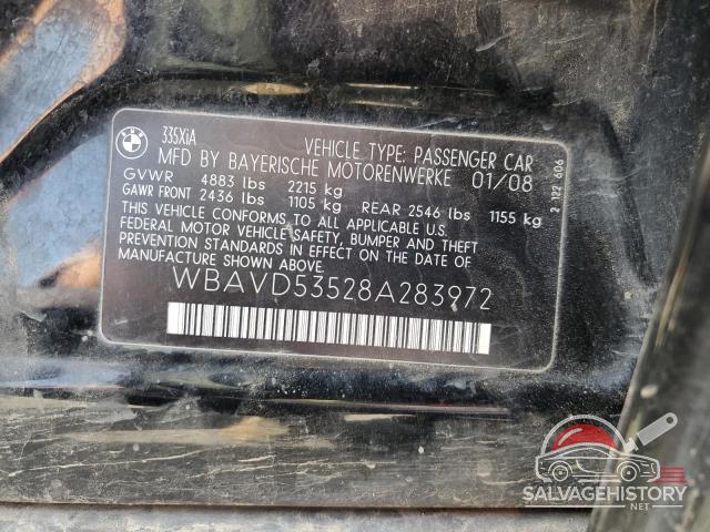 WBAVD53528A283972 2008 BMW 3 SERIES photo no. 12