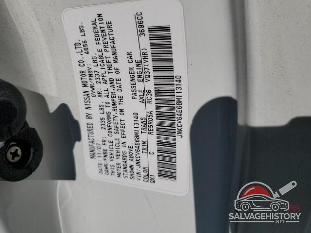 JNKCV64E68M113140 2008 INFINITI G37 photo no. 13
