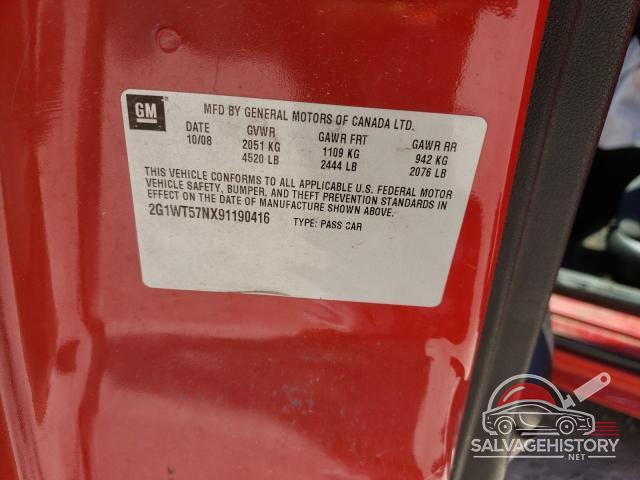 2G1WT57NX91190416 2009 CHEVROLET IMPALA photo no. 12