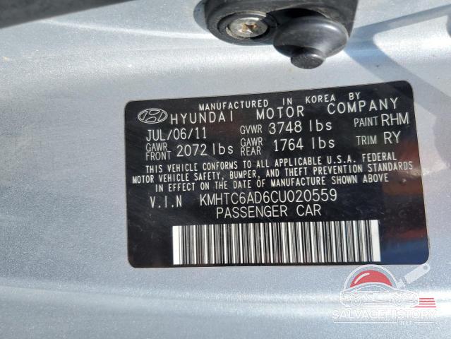 KMHTC6AD6CU020559 2012 HYUNDAI VELOSTER photo no. 12
