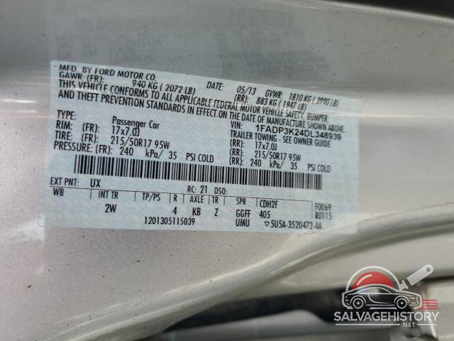 1FADP3K24DL348939 2013 FORD FOCUS photo no. 12