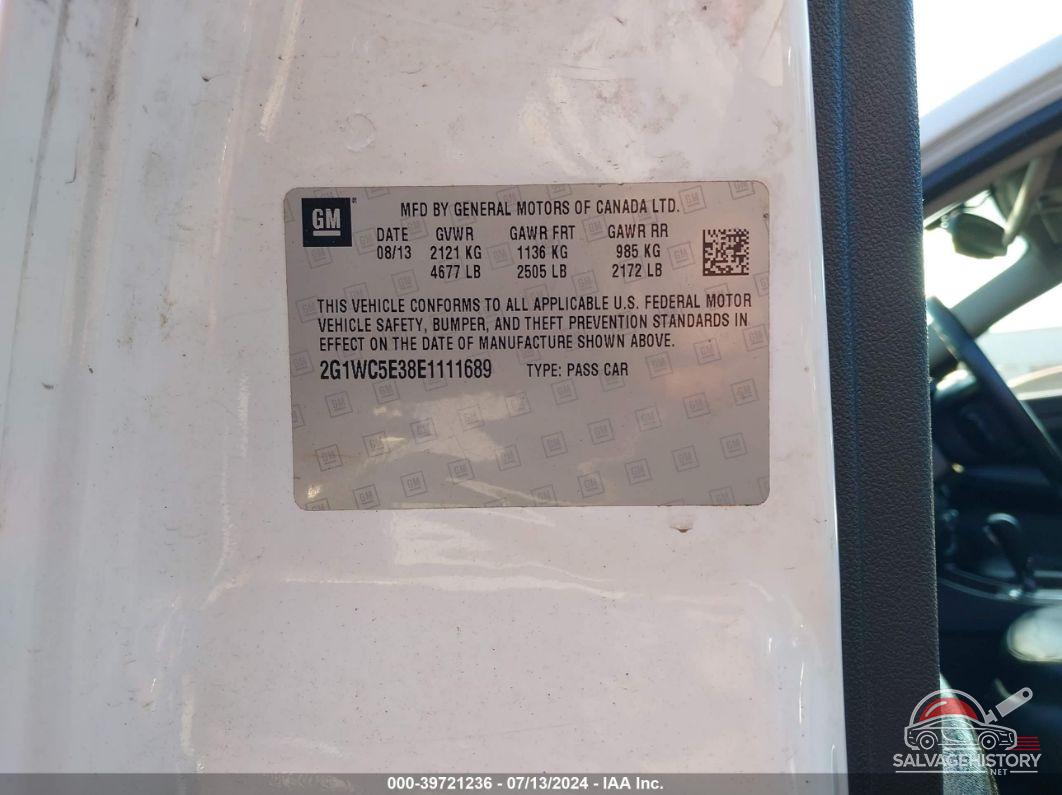 2G1WC5E38E1111689 2014 CHEVROLET IMPALA LIMITED photo no. 9