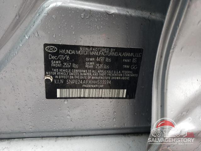 5NPE24AFXHH533594 2017 HYUNDAI SONATA photo no. 12