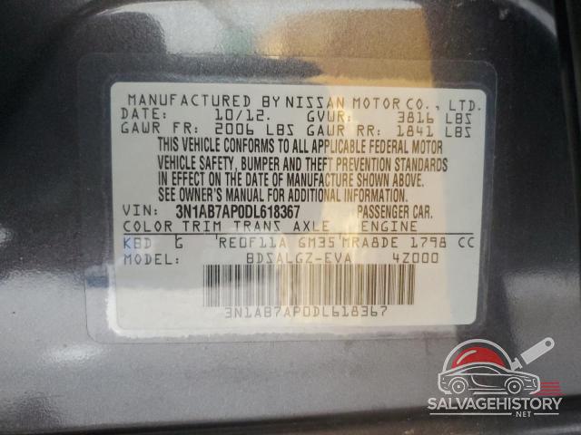 3N1AB7AP0DL618367 2013 NISSAN SENTRA photo no. 12