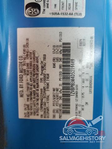 1ZVBP8EM4D5219449 2013 FORD ALL Models photo no. 12