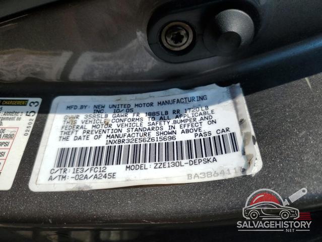1NXBR32E56Z615696 2006 TOYOTA COROLLA photo no. 12