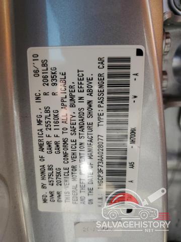 1HGCP3F73AA028077 2010 HONDA ACCORD photo no. 13