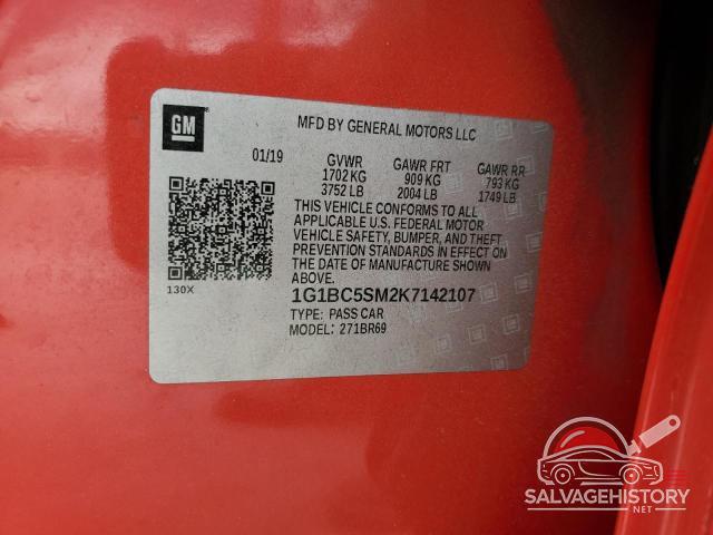 1G1BC5SM2K7142107 2019 CHEVROLET CRUZE photo no. 12