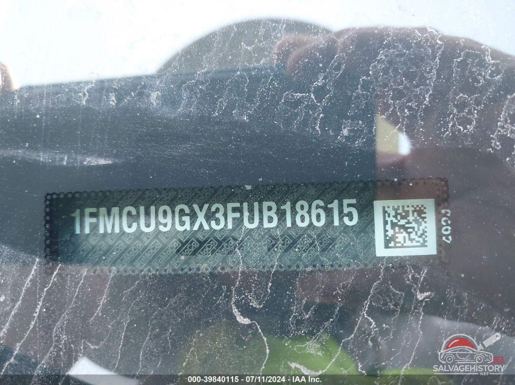 1FMCU9GX3FUB18615 2015 FORD ESCAPE photo no. 9