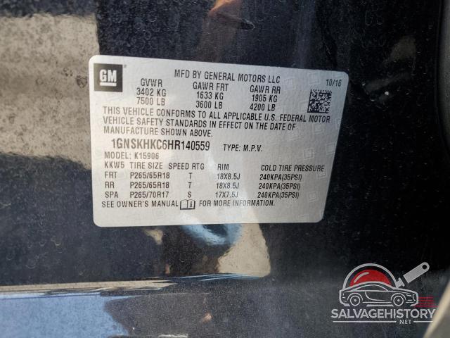 1GNSKHKC6HR140559 2017 CHEVROLET SUBURBAN photo no. 13