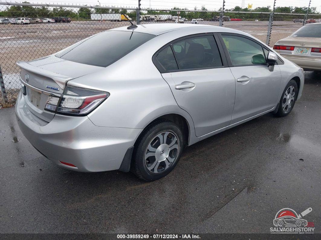 19XFB4F29DE001620 2013 HONDA CIVIC HYBRID photo no. 4
