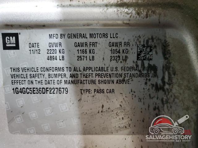 1G4GC5E36DF227679 2013 BUICK LACROSSE photo no. 12