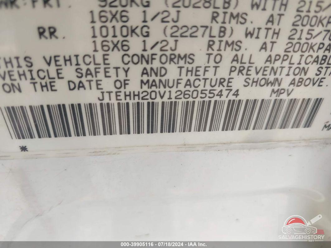 JTEHH20V126055474 2002 TOYOTA RAV4 photo no. 9