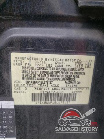 3N1AB6AP1BL672137 2011 NISSAN SENTRA photo no. 12