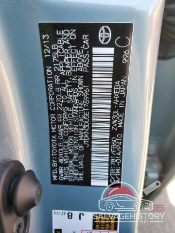 JTDKN3DU5E1769961 2014 TOYOTA PRIUS photo no. 13