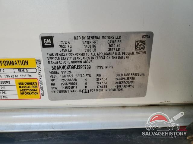 5GAKVCKD9FJ298709 2015 BUICK ENCLAVE photo no. 14