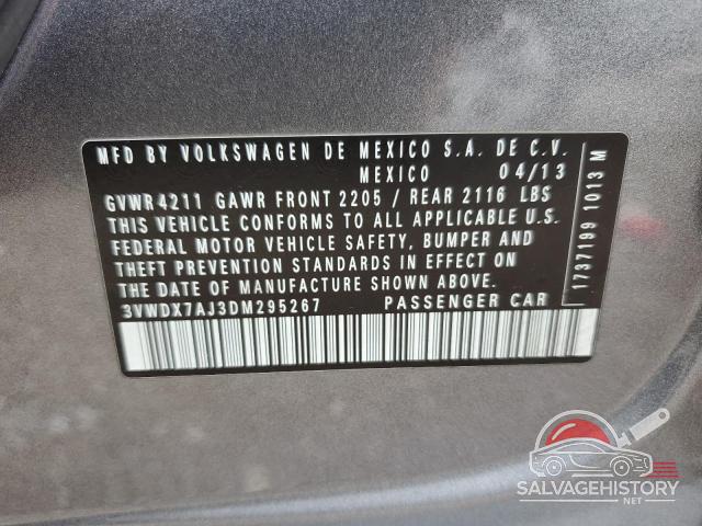 3VWDX7AJ3DM295267 2013 VOLKSWAGEN JETTA photo no. 12