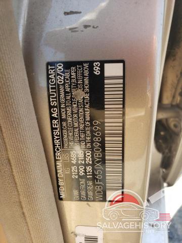WDBJF65JXYB098699 2000 MERCEDES-BENZ E-CLASS photo no. 13