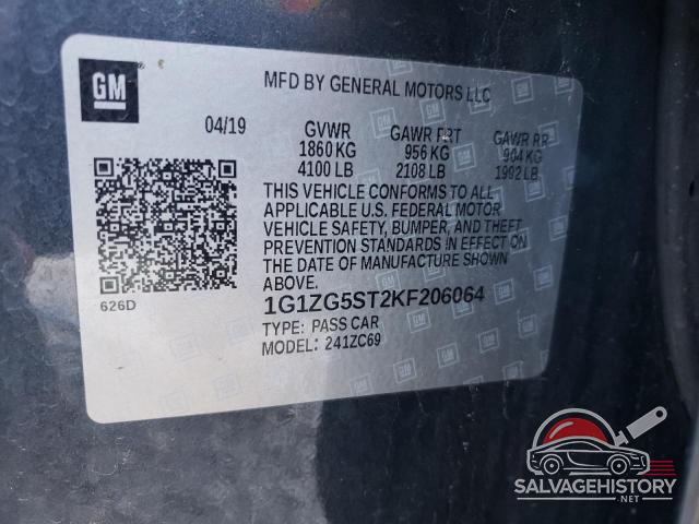 1G1ZG5ST2KF206064 2019 CHEVROLET MALIBU photo no. 12