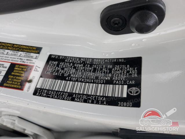 4T1BF1FK2HU410501 2017 TOYOTA CAMRY photo no. 12