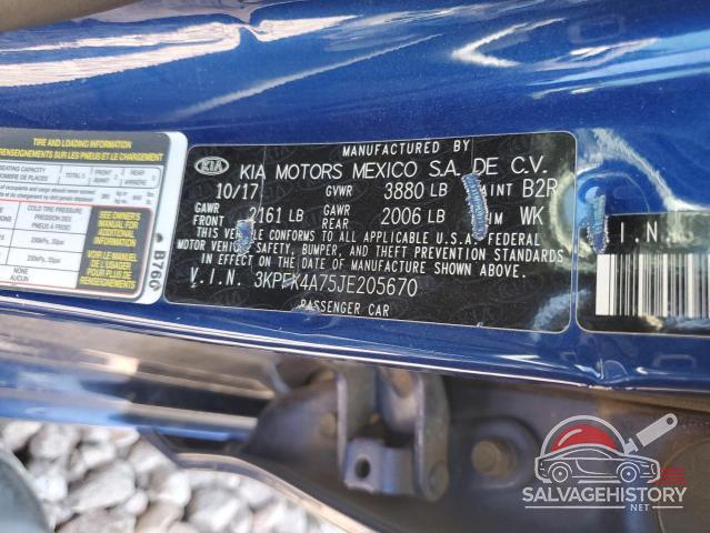3KPFK4A75JE205670 2018 KIA FORTE photo no. 13