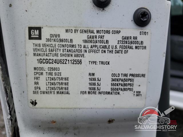 1GCGC24U62Z112556 2002 CHEVROLET ALL Models photo no. 12