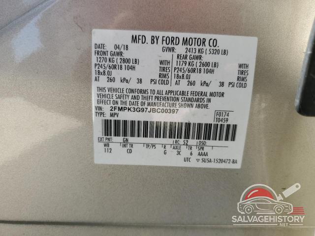 2FMPK3G97JBC00397 2018 FORD EDGE photo no. 13