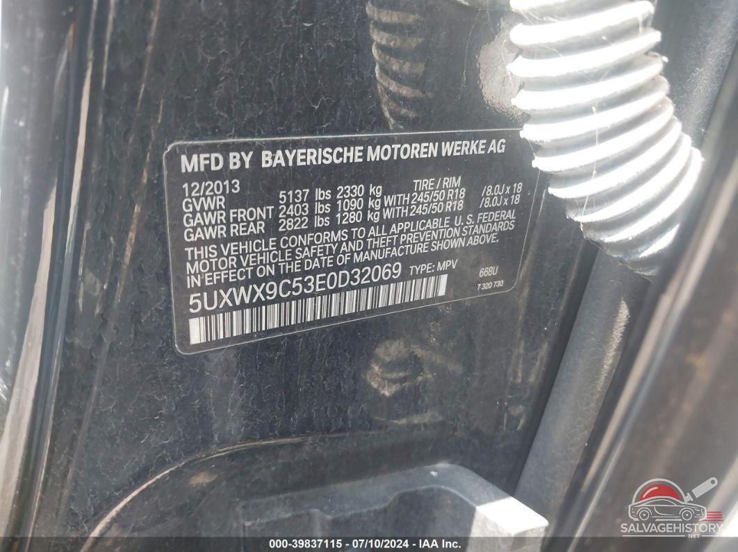 5UXWX9C53E0D32069 2014 BMW X3 photo no. 9