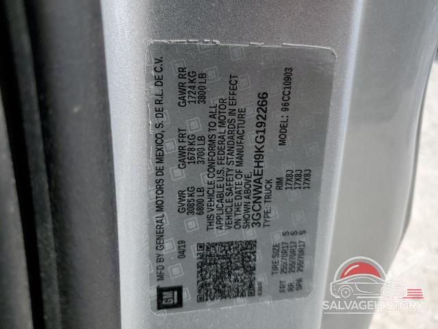 3GCNWAEH9KG192266 2019 CHEVROLET ALL Models photo no. 12