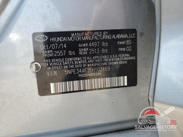 5NPE34AF2FH103469 2015 HYUNDAI SONATA photo no. 12