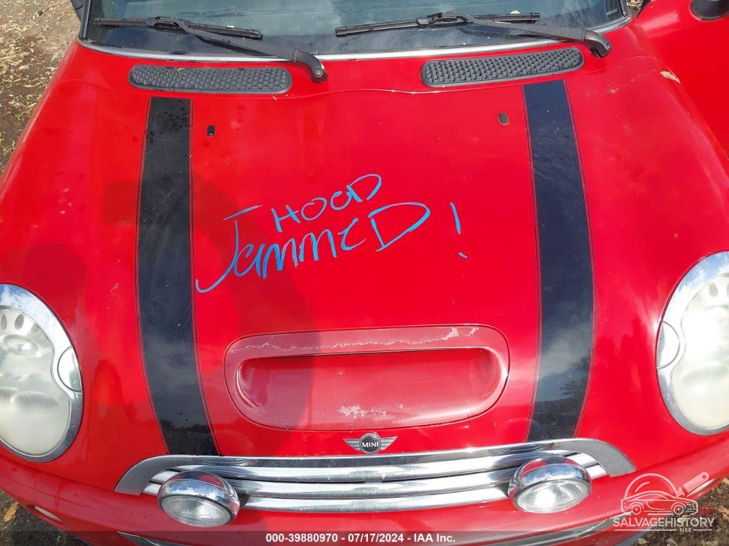 WMWRH33505TF85306 2005 MINI COOPER photo no. 10