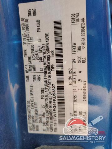 1FTFW1EG4FKD53827 2015 FORD F-150 photo no. 12
