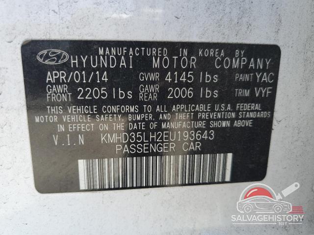 KMHD35LH2EU193643 2014 HYUNDAI ELANTRA photo no. 12