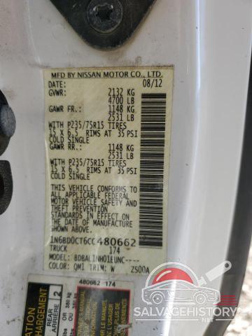 1N6BD0CT6CC480662 2012 NISSAN FRONTIER photo no. 12