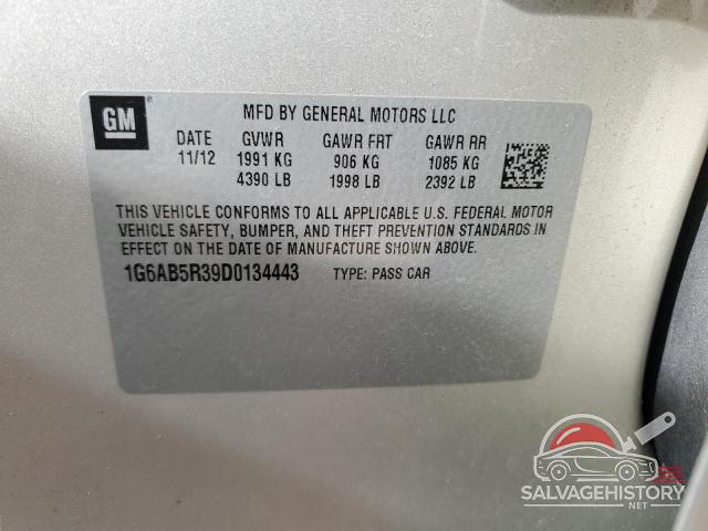1G6AB5R39D0134443 2013 CADILLAC ATS photo no. 12
