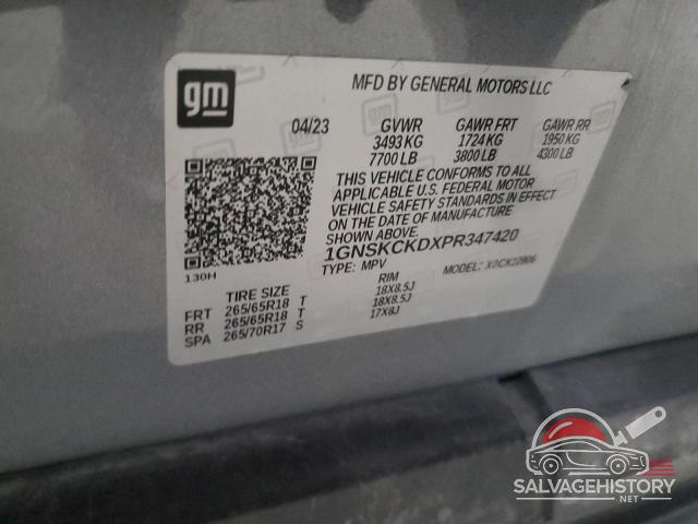 1GNSKCKDXPR347420 2023 CHEVROLET SUBURBAN photo no. 13