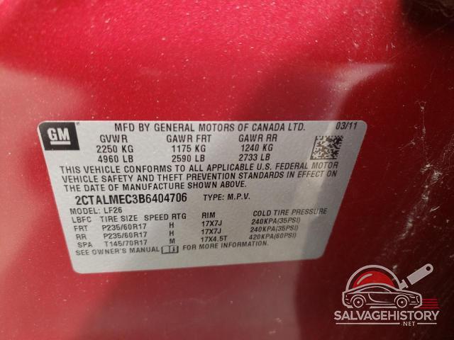 2CTALMEC3B6404706 2011 GMC TERRAIN photo no. 13